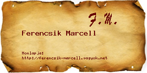 Ferencsik Marcell névjegykártya